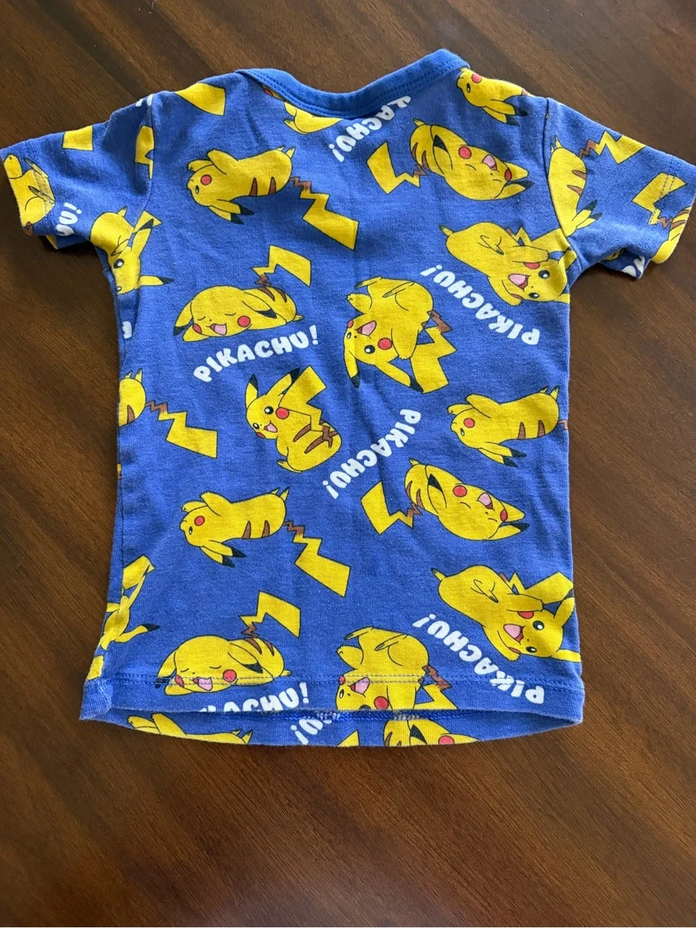 H&M Blue and Yellow Pikachu Kids Short Pajama Set